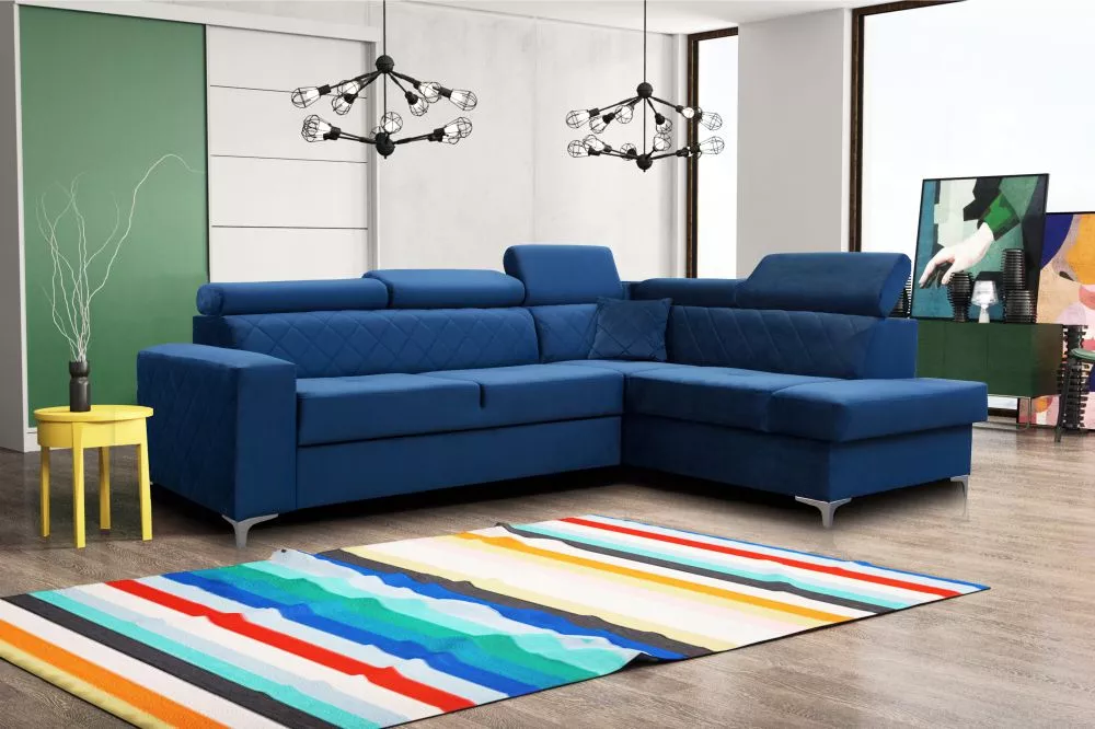 Dīvāns Gloss standard · Zils · 200 × 268 × 86 cm