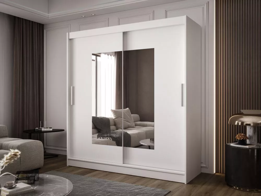 Skapis Baltimore 7 · Balts · 180 × 58 × 215 cm