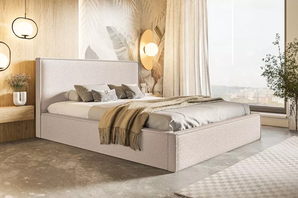 Gulta Slim 12 standard ar stelāžu Guļamvietas platums: 120 cm, Guļamvietas garums: 200 cm, stelāžas tips: koka, · Bēšs ·