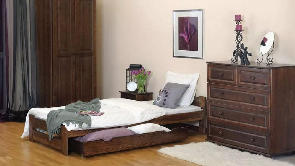 Gulta Niwa ar stelāžu Guļamvietas platums: 90 cm, Guļamvietas garums: 200 cm, · Valrieksts · 98 × 207 × 50 cm