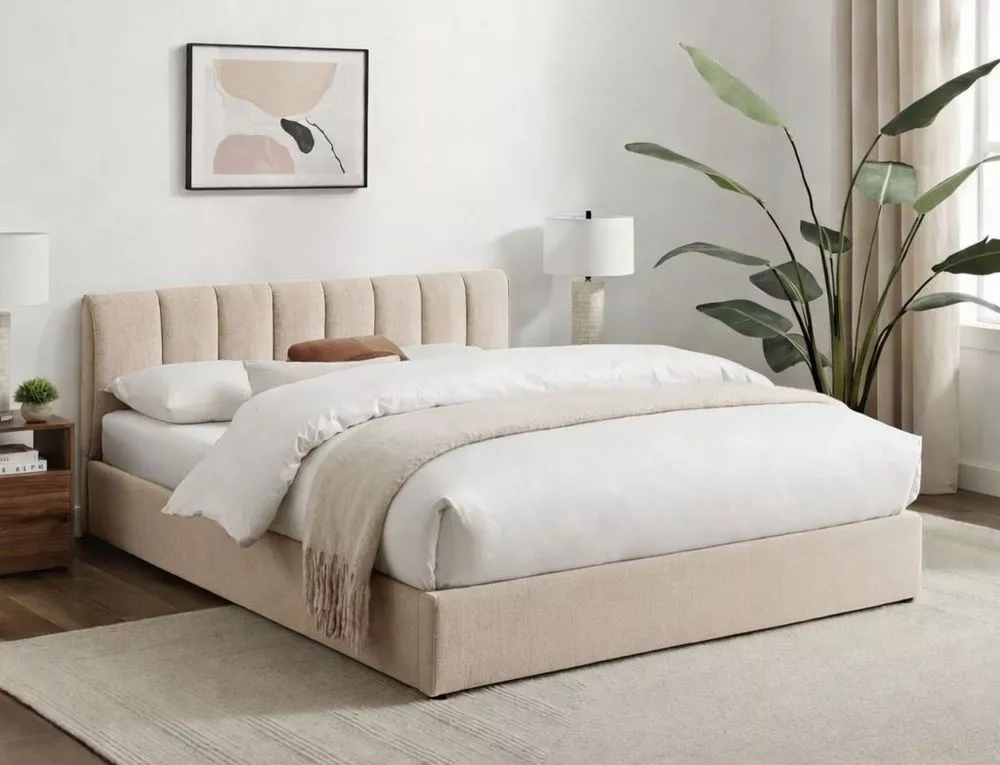 Gulta Montreal Raven ar stelāžu Guļamvietas platums: 120 cm, Guļamvietas garums: 200 cm, · Bēšs · 127 × 215 × 79 cm
