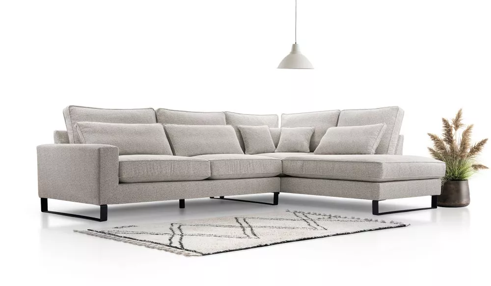 Dīvāns Corblack Standard · Sudrabs · 224 × 314 × 90 cm