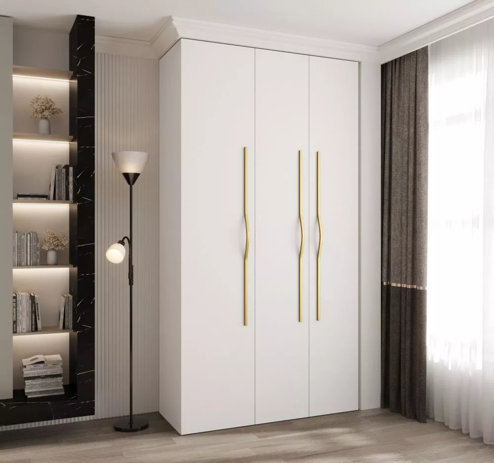 Skapis Como 2 · Balts · 130 × 50 × 245.5 cm