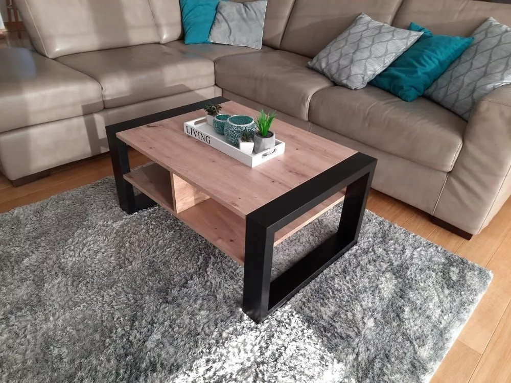 Žurnālgalds K1 · Ozols artisan · 86 × 60 × 40 cm