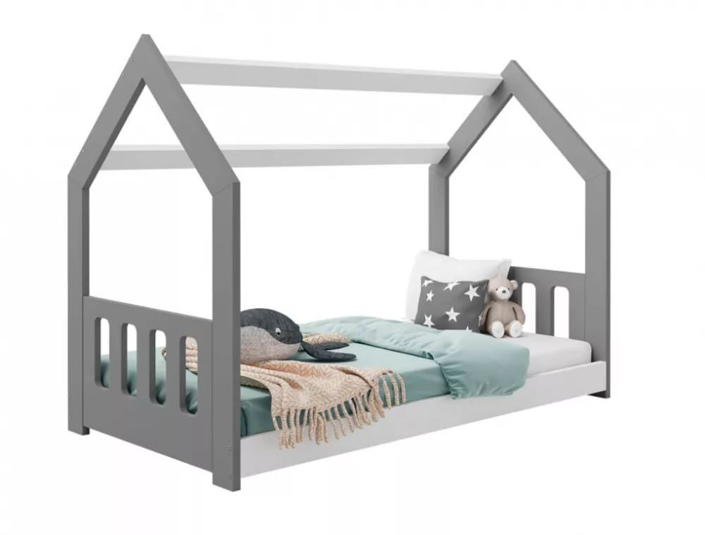 Bērnu gulta Domek D2-C ar stelāžu Guļamvietas platums: 80 cm, Guļamvietas garums: 160 cm, · 87 × 164 × 124 cm