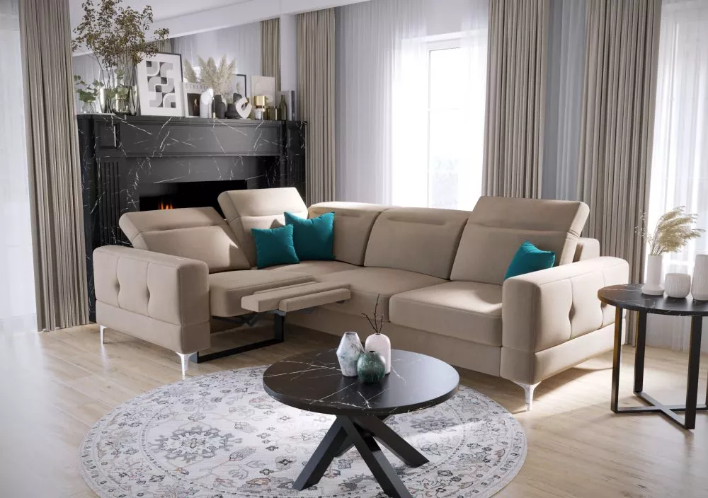 Dīvāns Malibu Relax standard · Kapučino · 185 × 250 × 90 cm