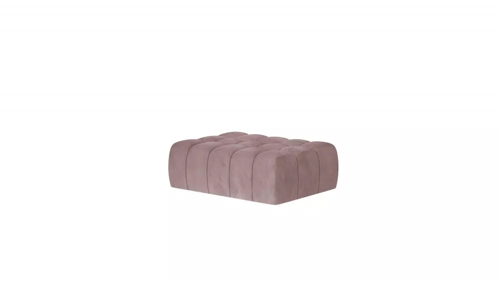 Pufs Lazaro P Standard Auduma numurs: Mat Velvet 63, · Rozā · 102 × 40 × 64 cm