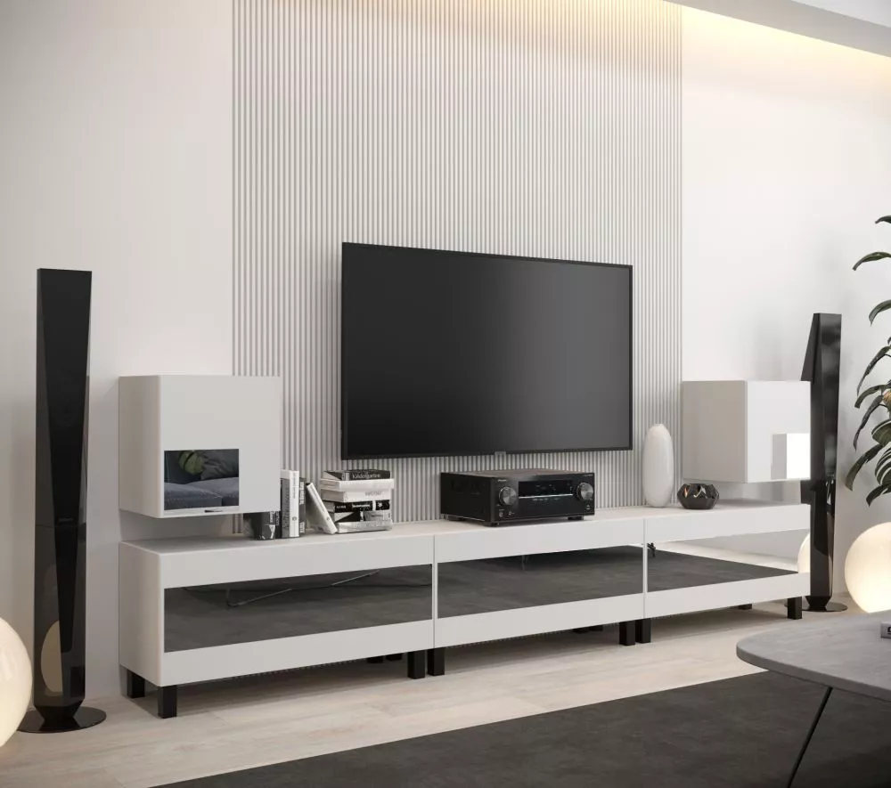 Sekcija New Concept C93 · Balts · 273 × 35 × 97 cm