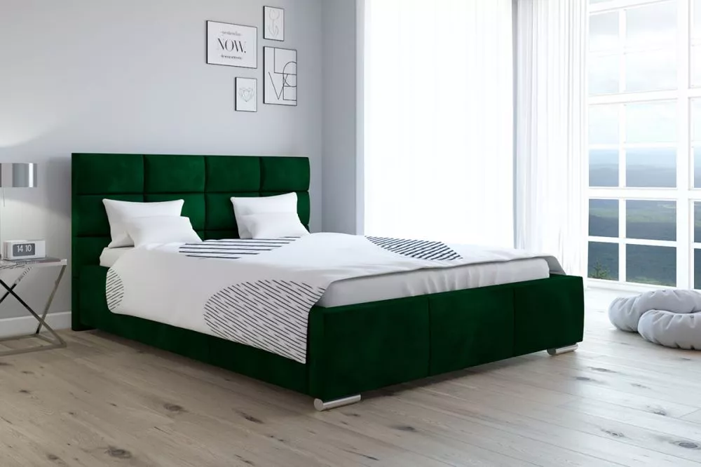 Gulta Bed 7 standard ar stelāžu Guļamvietas platums: 90 cm, Guļamvietas garums: 200 cm, stelāžas tips: koka, · Zaļš · 11