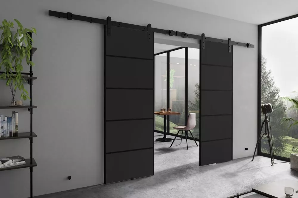 Bīdāmās durvis Arua Plus Duo · Grafīts · 152 × 205 cm