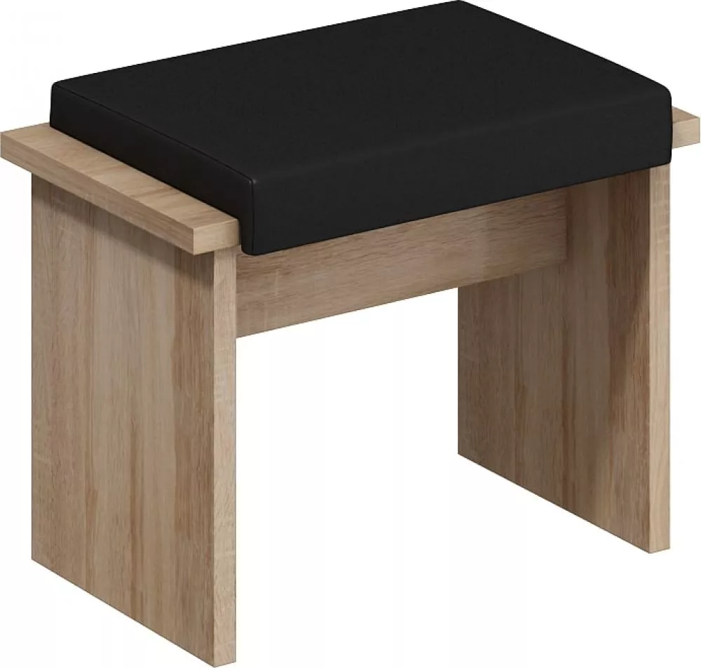 Krēsls Bond BON 06 sonoma · Melns · 48 × 60 × 38 cm