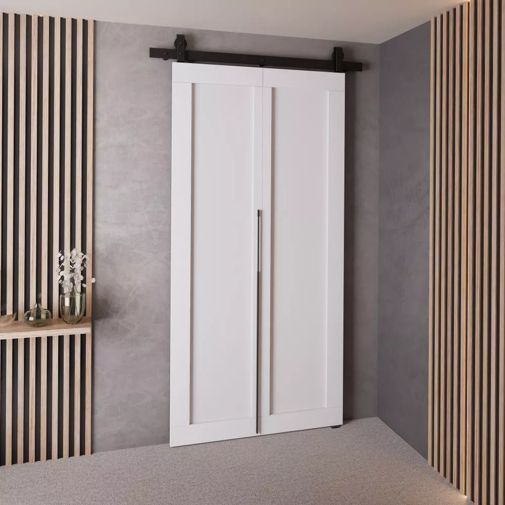 Bīdāmās durvis Qudio Loft-1 · Balts · 86 × 205 cm