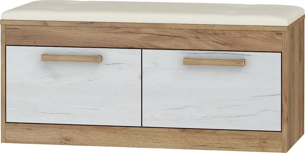 Apavu plaukts Maximus MXS 38 · Zelts ozols + balts ozols · 100 × 45.2 × 41.1 cm
