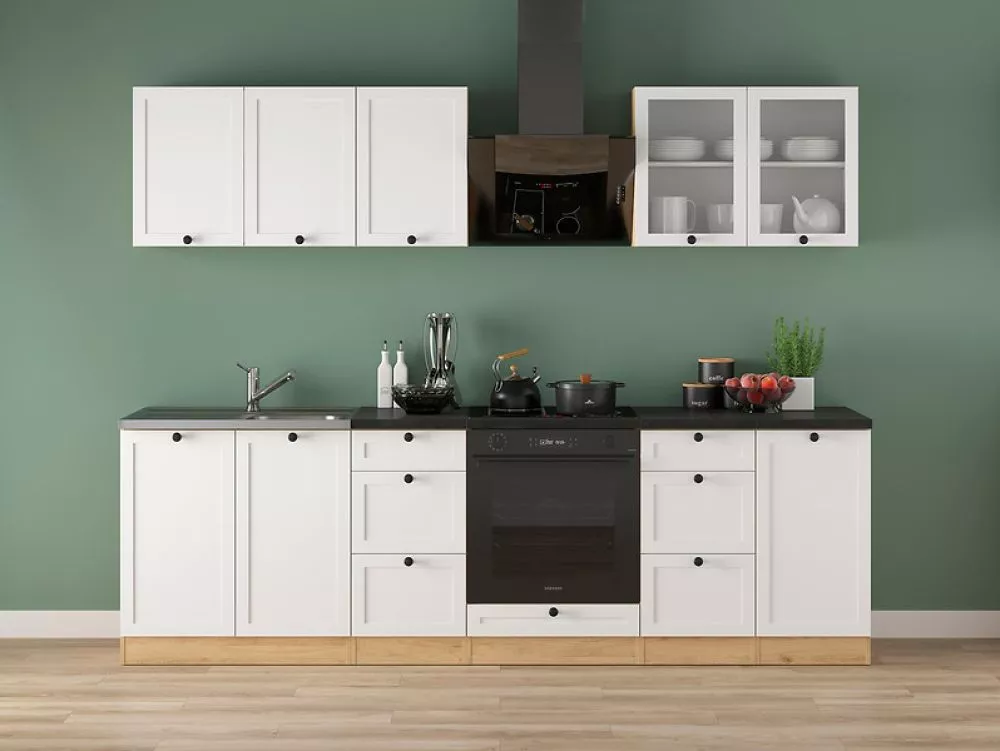Virtuves komplekts Junona Line 260 Glass Materiāls : MDF + LKSP plātne,