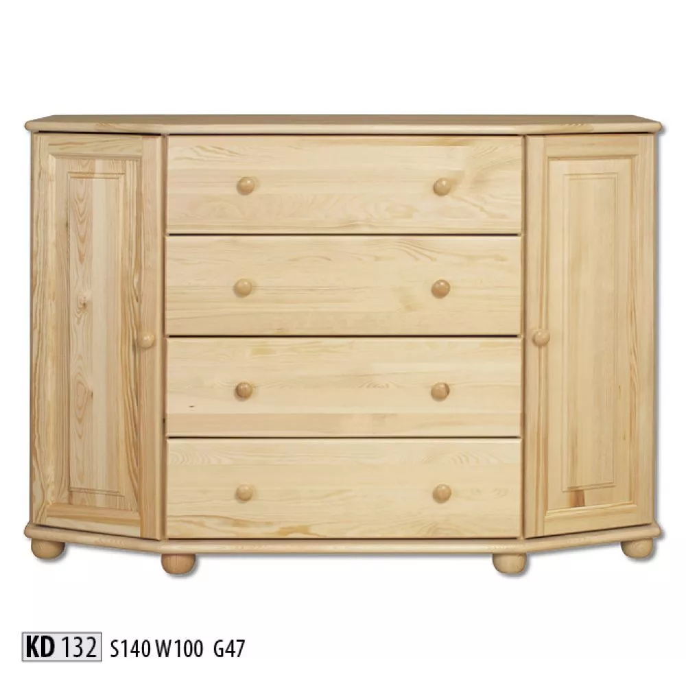 Kumode KD 132 · Priede · 140 × 47 × 100 cm