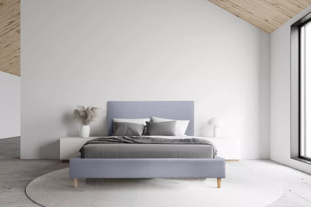 Gulta Paris Standard ar stelāžu Guļamvietas platums: 140 cm, Guļamvietas garums: 200 cm, stelāžas tips: koka, · Pelēks ·