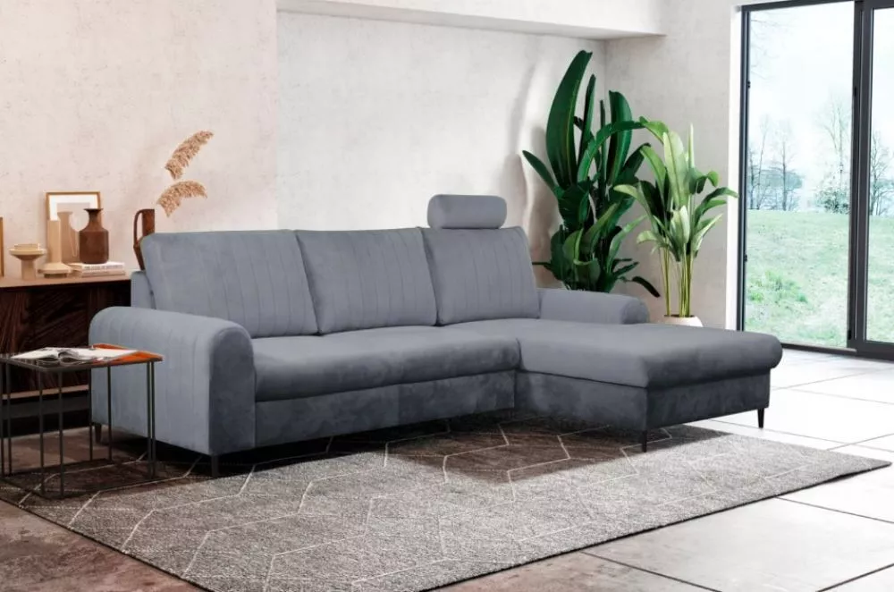 Dīvāns Monaco Comfort standard · Tumši pelēks · 168 × 252 × 88 cm