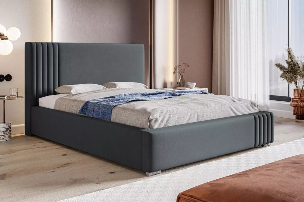 Gulta Bed 13 standard ar stelāžu Guļamvietas platums: 90 cm, Guļamvietas garums: 200 cm, stelāžas tips: koka, · Tumši pe