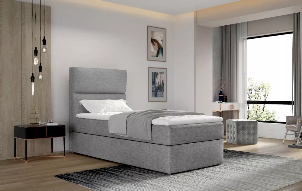 Gulta Arco 90x200 Boxspring Standard Guļamvietas platums: 90 cm, Guļamvietas garums: 200 cm, · Pelēks · 90 × 210 × 108 c