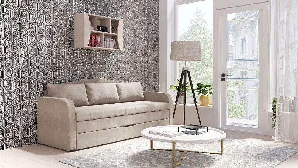 Dīvāns Tenus Sofa Standard · Gaiši bēšs · 76 × 208 × 86 cm