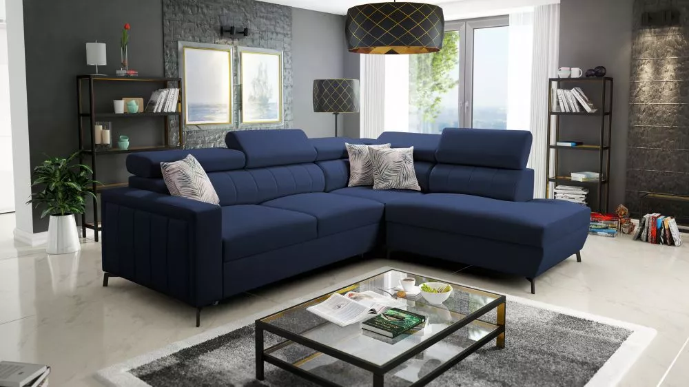 Dīvāns Baltico 3 Mini Premium Standard · Zils · 224 × 265 × 83 cm