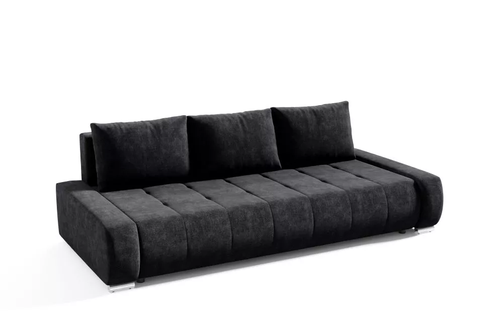 Dīvāns Velutti Standard · Melns · 110 × 240 × 85 cm