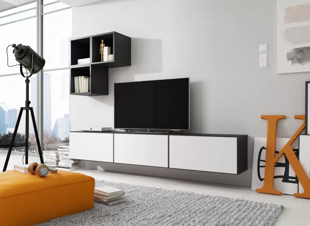 Sekcija Roco 6 Korpusa krāsa: melns, · 225 × 39 × 180 cm
