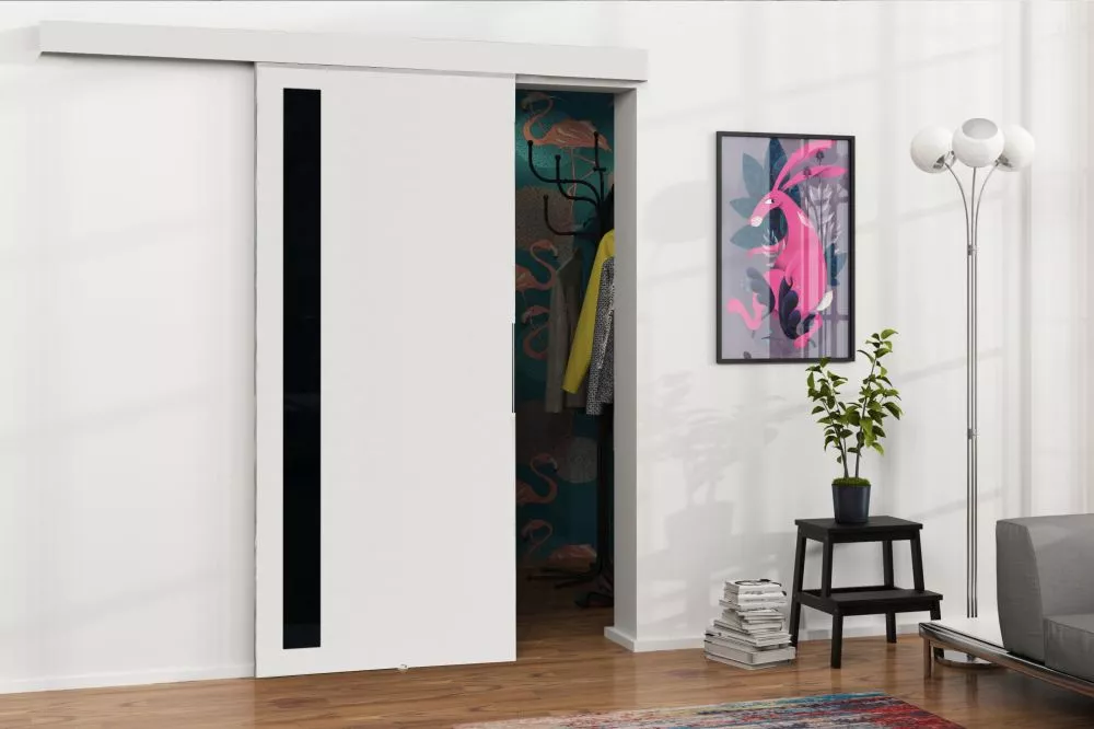 Bīdāmās durvis Malibu M-5 · Balts · 86 × 205 cm