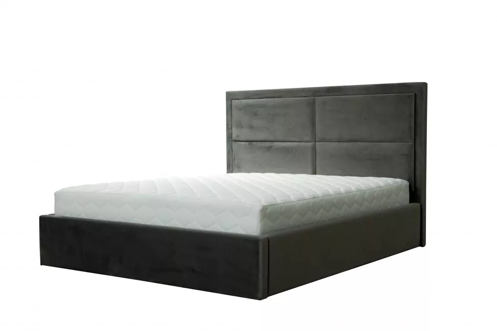 Gulta Violetta standard ar stelāžu Guļamvietas platums: 160 cm, Guļamvietas garums: 200 cm, stelāžas tips: koka, · Pelēk