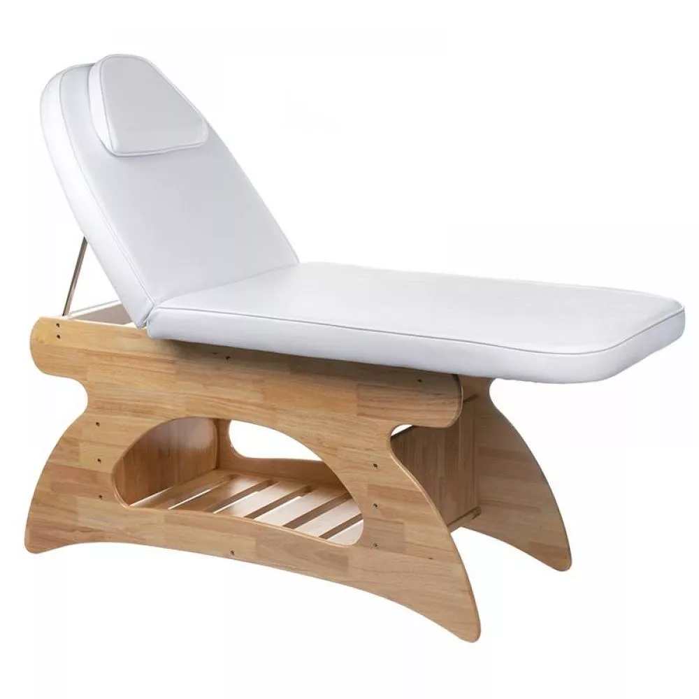 Kosmetologu kušete BD-8241 Elementu krāsa: priede, Sēdekļa platums: 70 cm, · Balts · 184 × 70 cm
