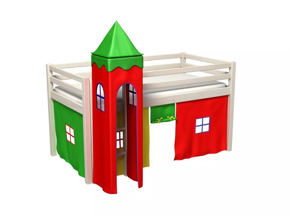 Bērnu gulta Gabi Tower ar stelāžu Guļamvietas platums: 80 cm, Guļamvietas garums: 180 cm, · 88 × 188 × 106 cm