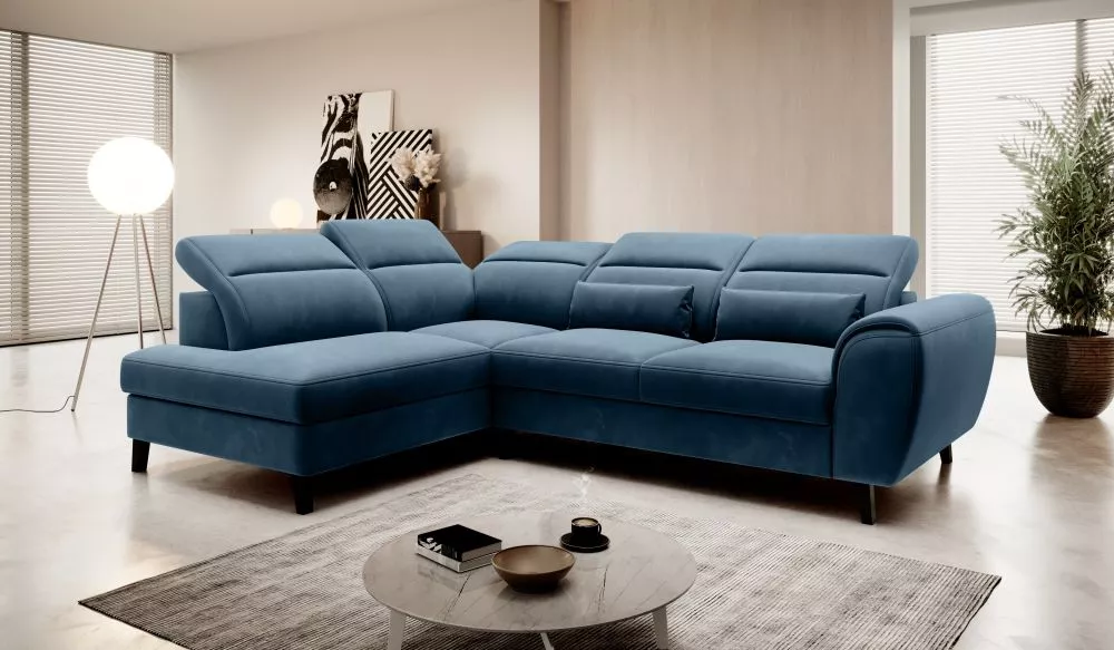 Dīvāns Noble Premium Standard · Zils · 201 × 255 × 83 cm