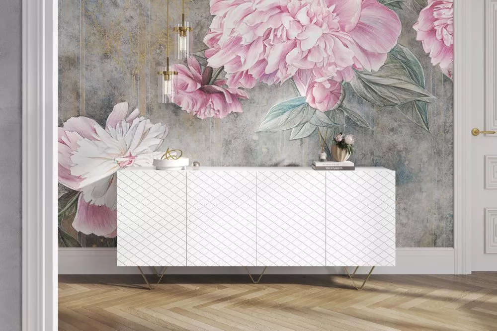 Kumode Scalia K190 4D Gold · Balts · 190 × 42 × 83 cm