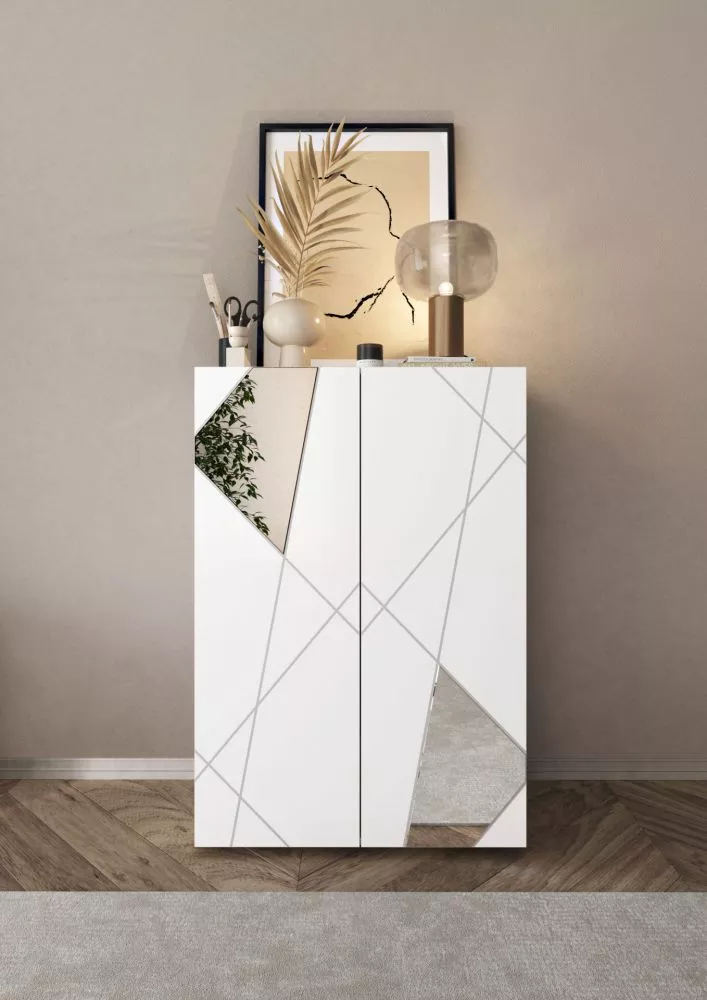 Kumode Vittoria 44 · Balts · 78 × 35 × 116 cm