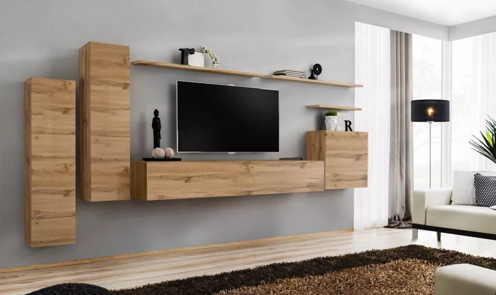 Sekcija Switch 1 · Ozols votāns · 330 × 40 × 160 cm