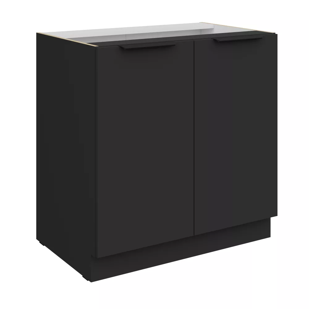 Virtuves skapis Aria Black 80 D 2F BB