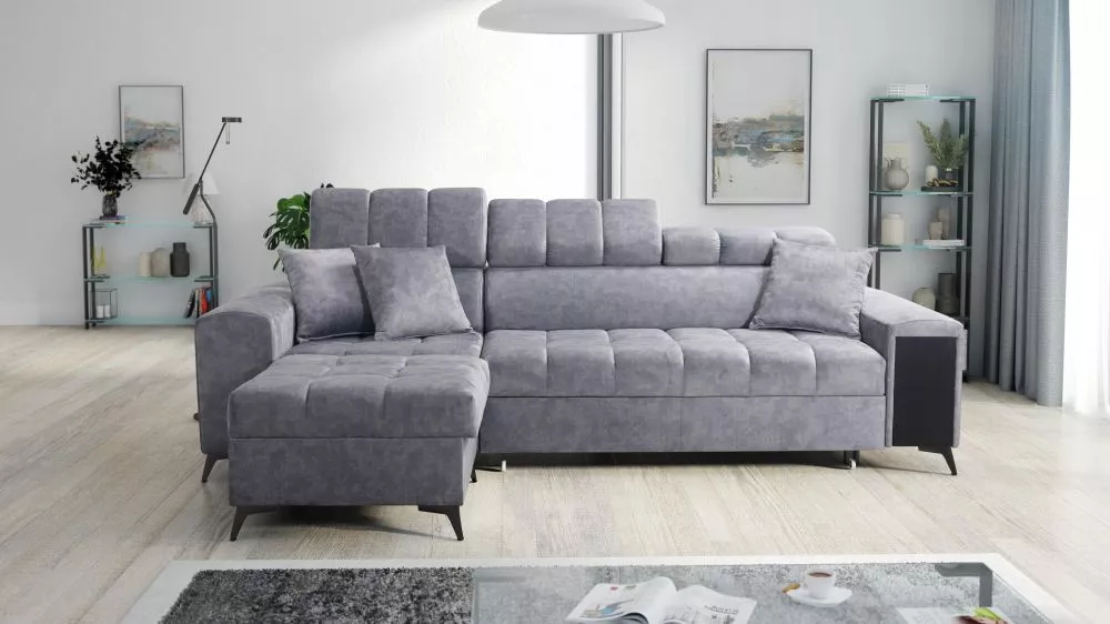 Dīvāns Greco 1 Mini Standard · Pelēks · 169 × 265 × 84 cm