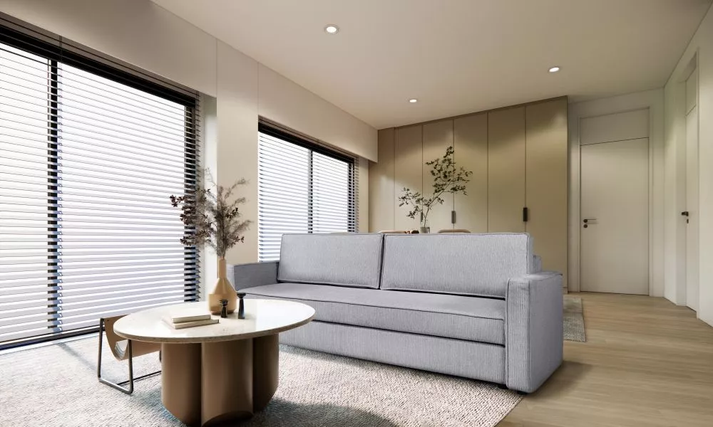 Dīvāns Etna Sofa Standard · Pelēks · 91 × 228 × 75 cm