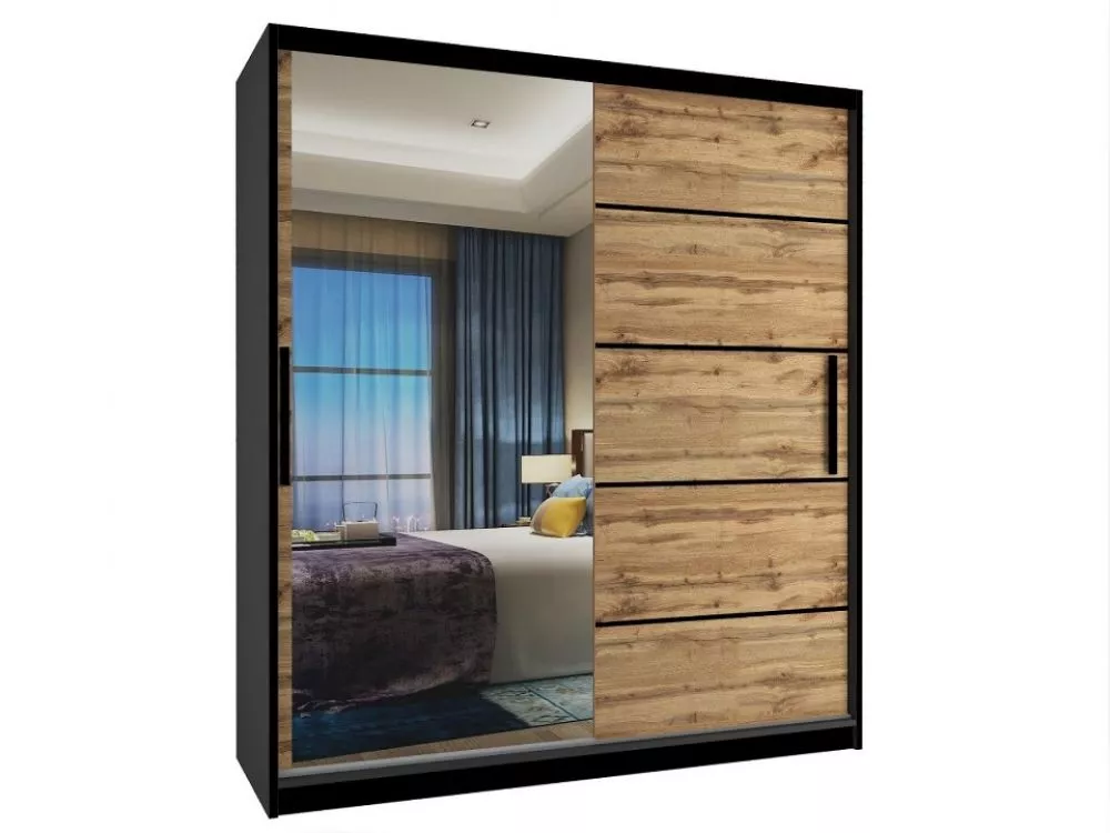 Skapis MZ SZ Black · 133 × 60 × 218 cm
