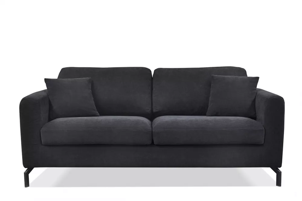 Dīvāns Kapi 3S Standard · Melns · 88 × 190 × 85 cm