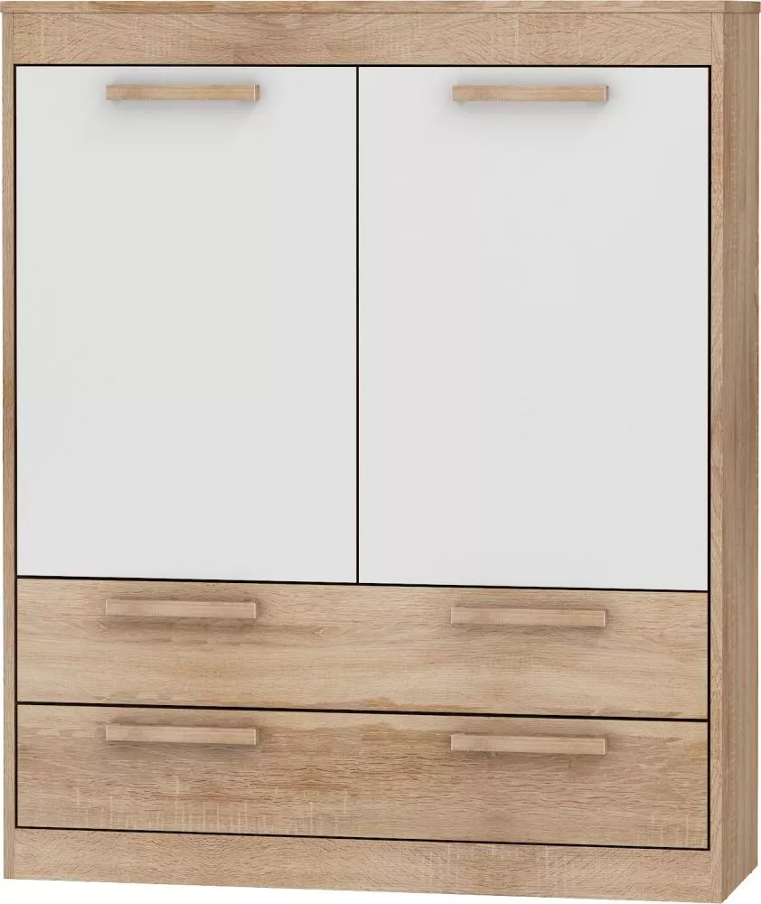 Plaukts Maximus MXS 26 · Sonoma + balts spīdums · 100 × 120.8 × 33.4 cm