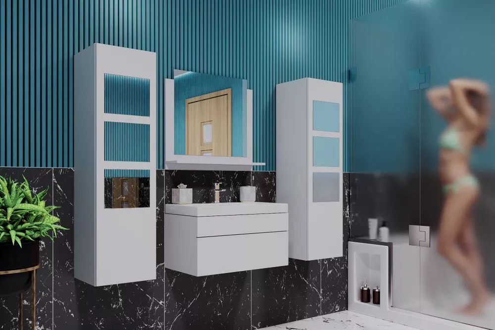 Vannas istabas komplekts Botega 10 80 · Balts · 110 × 160 × 42 cm