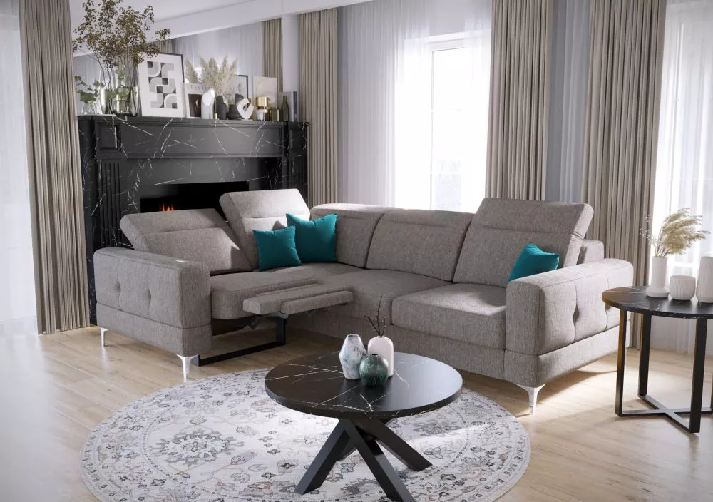 Dīvāns Malibu Relax standard · Pelēks · 185 × 250 × 90 cm