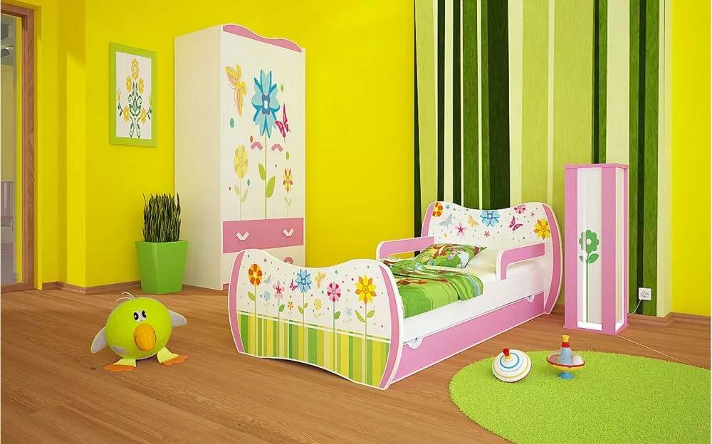 Bērnu gulta Dream L04 160x80 DM09 ar stelāžu Guļamvietas platums: 80 cm, Guļamvietas garums: 160 cm, · 104 × 164 × 71 cm