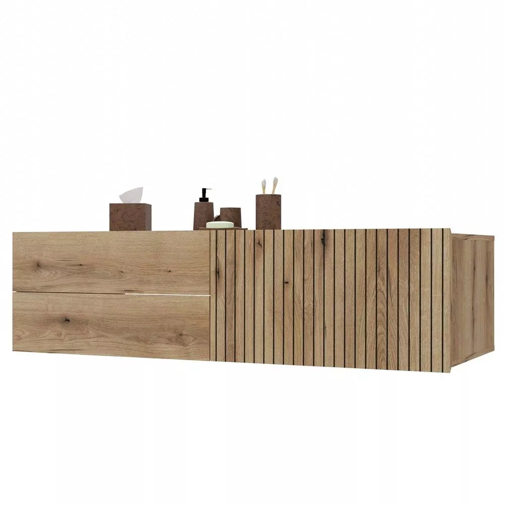 Vannas istabas skapītis Tigo 1D2S · Ozols evoke · 140 × 37.5 × 53 cm