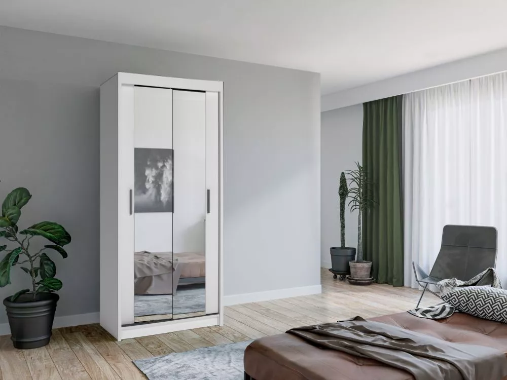 Skapis Mini Chanti 90 · Balts · 90 × 61 × 200 cm