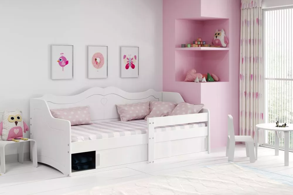 Bērnu gulta Julia Kids Basic ar stelāžu Guļamvietas platums: 80 cm, Guļamvietas garums: 160 cm, · 84 × 163 × 65 cm