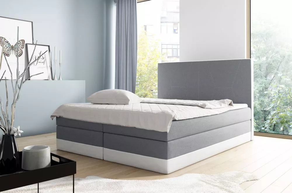 Gulta Enzo Boxspring Premium Standard Guļamvietas platums: 120 cm, Korpusa krāsa: pelēks, Guļamvietas garums: 200 cm, · 