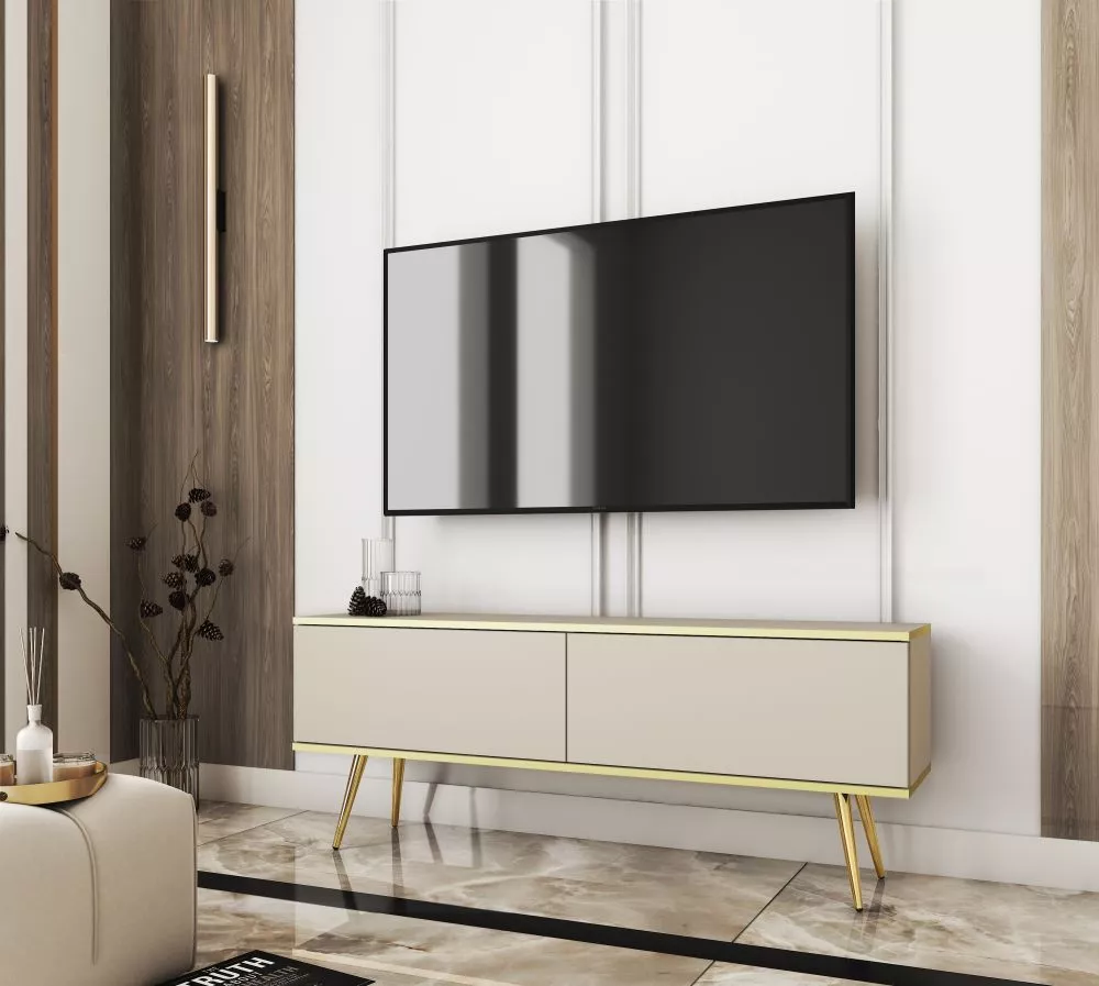 TV tumba Oro Gold · 135 × 32 × 53 cm