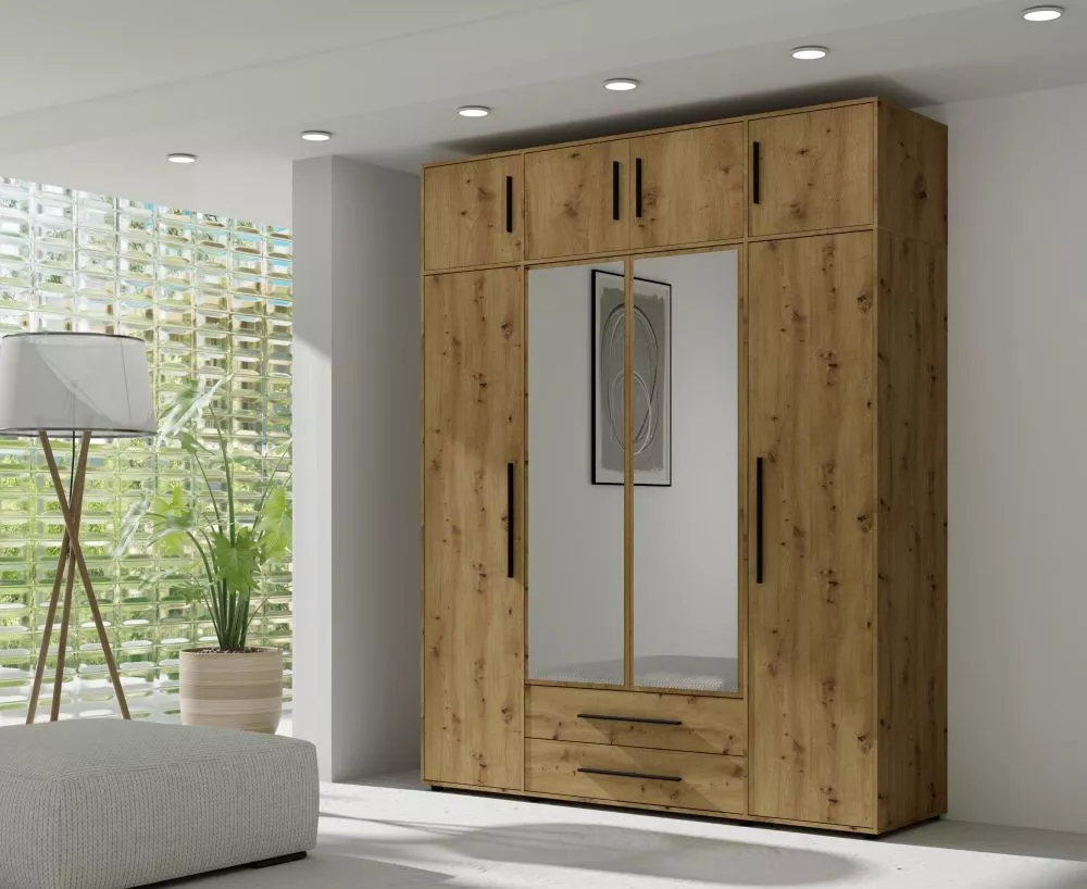 Skapis Maxione MX-13 Premium · Ozols artisan · 198 × 59 × 248.5 cm